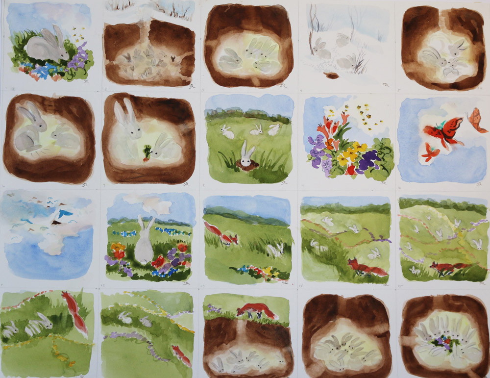 Buster Bunny's Springtime Adventure storyboard